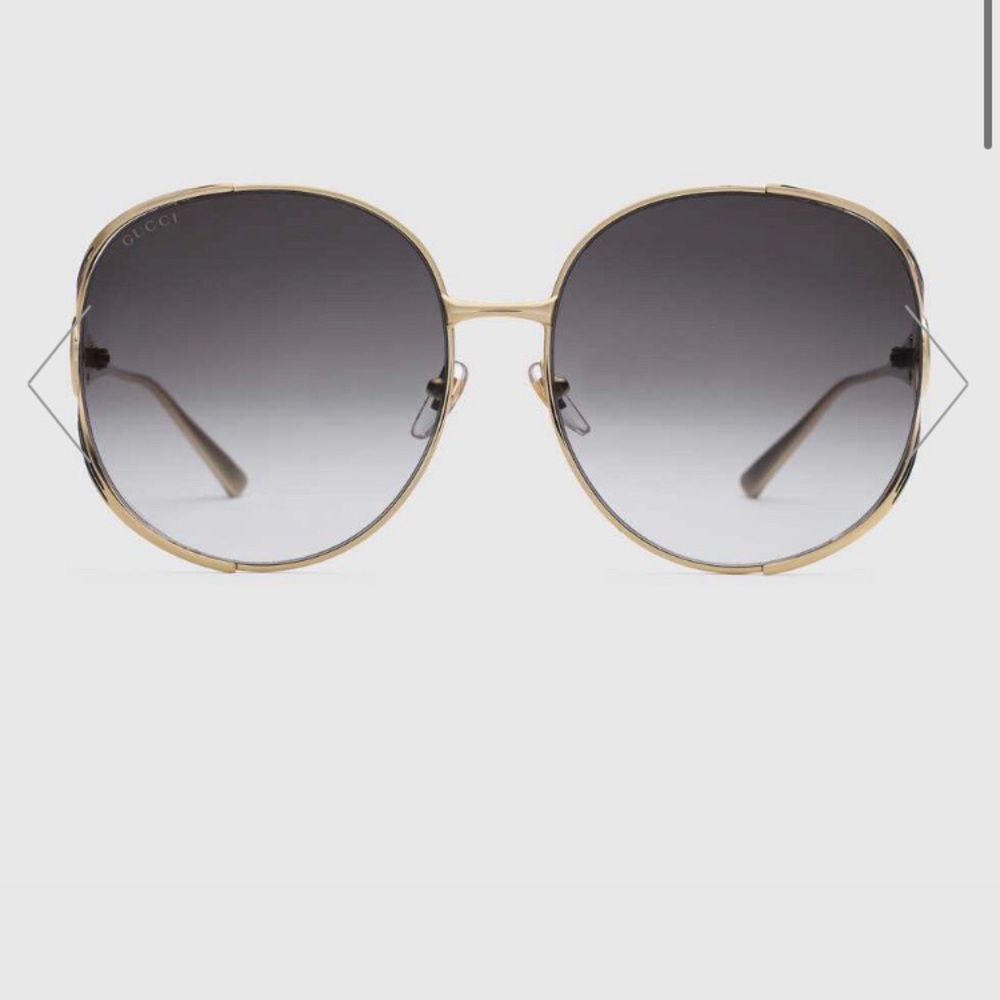 Gucci Round-frame metal sunglasses